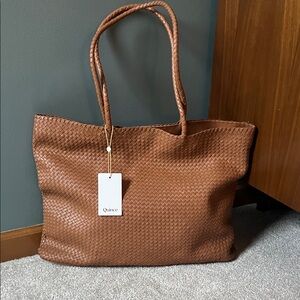 Quince Tan Woven Tote Bag